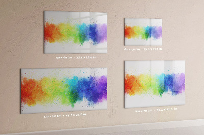 Magnetic dry erase board Abstract rainbow