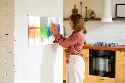 Magnetic dry erase board Abstract rainbow