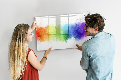 Magnetic board for writing Abstract rainbow