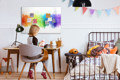 Magnetic dry erase board Abstract rainbow