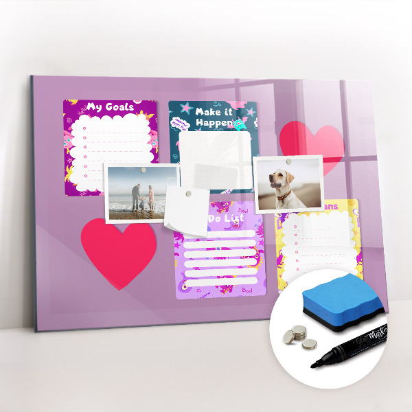 Dry erase magnetic board Monster notes