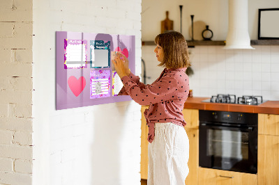 Dry erase magnetic board Monster notes