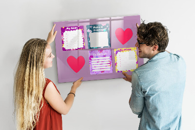 Dry erase magnetic board Monster notes