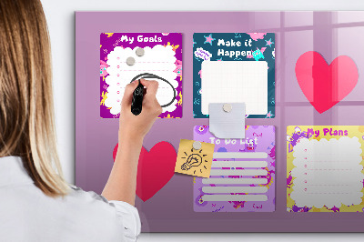 Dry erase magnetic board Monster notes