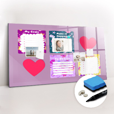 Dry erase magnetic board Monster notes