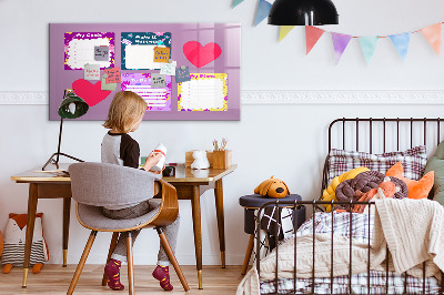 Dry erase magnetic board Monster notes