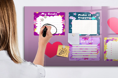 Dry erase magnetic board Monster notes