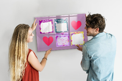 Dry erase magnetic board Monster notes