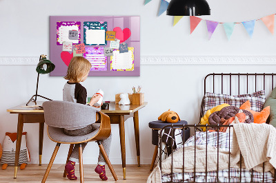 Dry erase magnetic board Monster notes