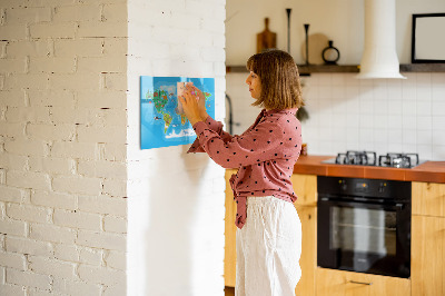 Magnetic dry erase board Cartoon map