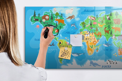 Magnetic dry erase board Cartoon map