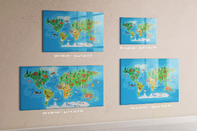 Magnetic dry erase board Cartoon map
