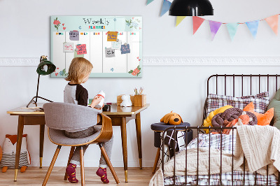 Dry erase magnetic board Weekly planner
