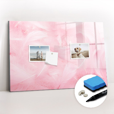 Magnetic dry erase board Feathers abstract