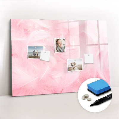 Magnetic dry erase board Feathers abstract