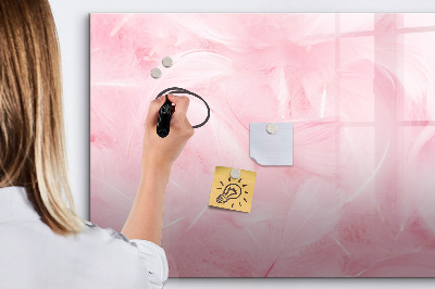 Magnetic dry erase board Feathers abstract