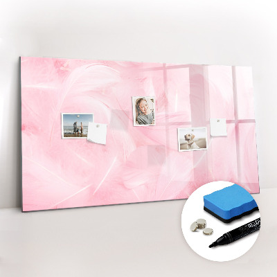 Magnetic dry erase board Feathers abstract