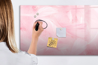 Magnetic dry erase board Feathers abstract