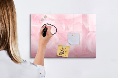 Magnetic dry erase board Feathers abstract