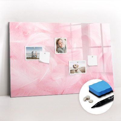 Magnetic dry erase board Feathers abstract