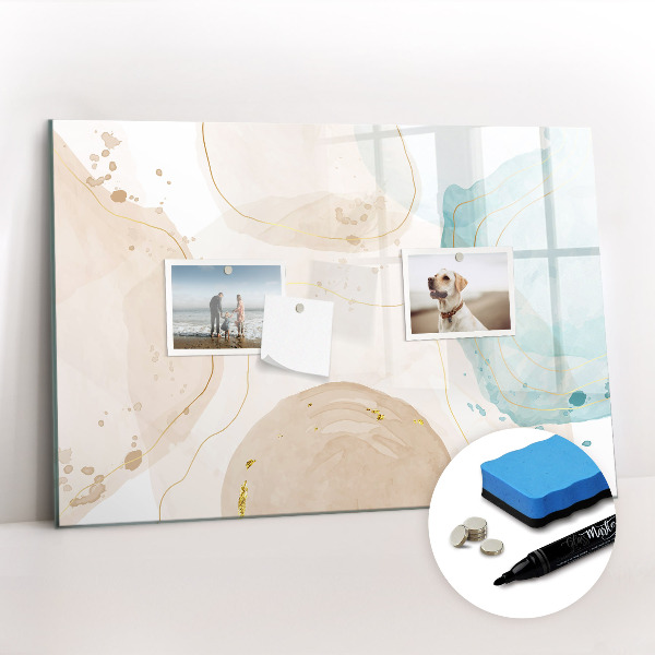 Dry erase magnetic board Watercolor spots
