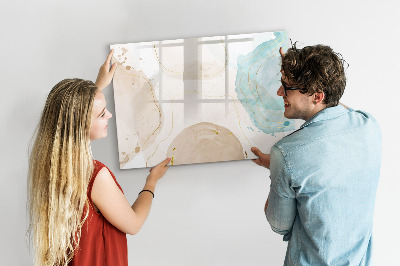 Dry erase magnetic board Watercolor spots