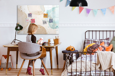Dry erase magnetic board Watercolor spots