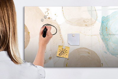 Dry erase magnetic board Watercolor spots