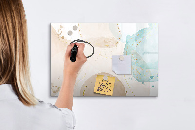 Dry erase magnetic board Watercolor spots
