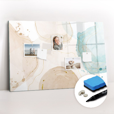 Magnetic board for writing Watercolor spots