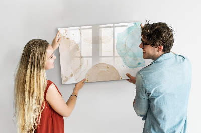 Dry erase magnetic board Watercolor spots