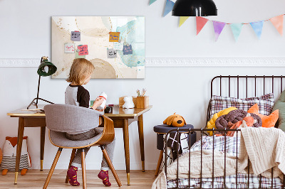 Dry erase magnetic board Watercolor spots