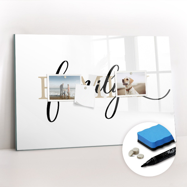 Magnetic dry erase board Inscription family