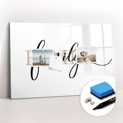 Magnetic dry erase board Inscription family