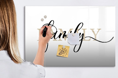 Magnetic dry erase board Inscription family
