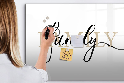 Magnetic dry erase board Inscription family