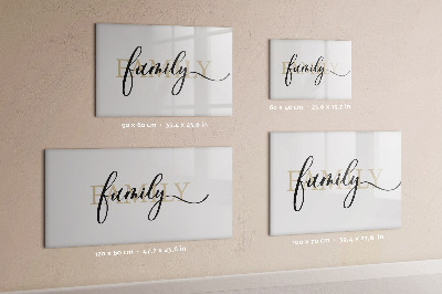 Magnetic board with marker Inscription family