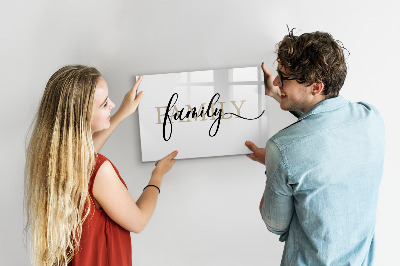 Magnetic dry erase board Inscription family