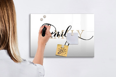 Magnetic dry erase board Inscription family