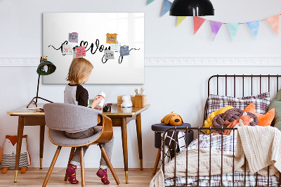 Dry erase magnetic board Inscription bon voyage