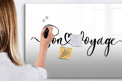 Dry erase magnetic board Inscription bon voyage