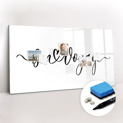 Dry erase magnetic board Inscription bon voyage