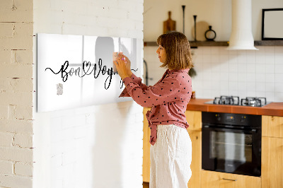 Dry erase magnetic board Inscription bon voyage