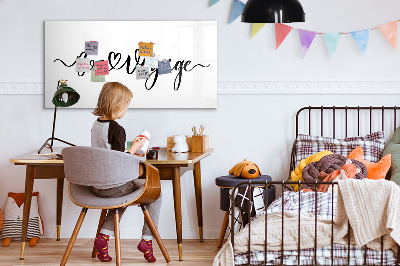 Dry erase magnetic board Inscription bon voyage