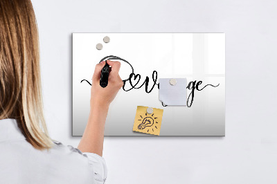 Dry erase magnetic board Inscription bon voyage