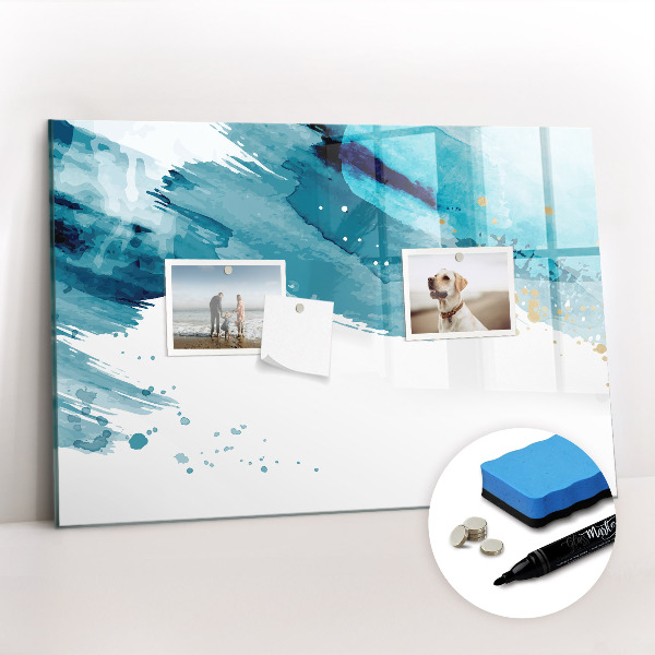 Dry erase magnetic board Brush strokes