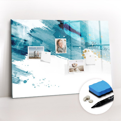 Dry erase magnetic board Brush strokes