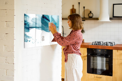Dry erase magnetic board Brush strokes