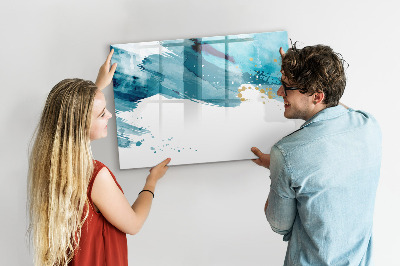 Dry erase magnetic board Brush strokes