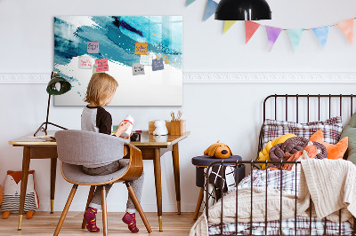 Dry erase magnetic board Brush strokes